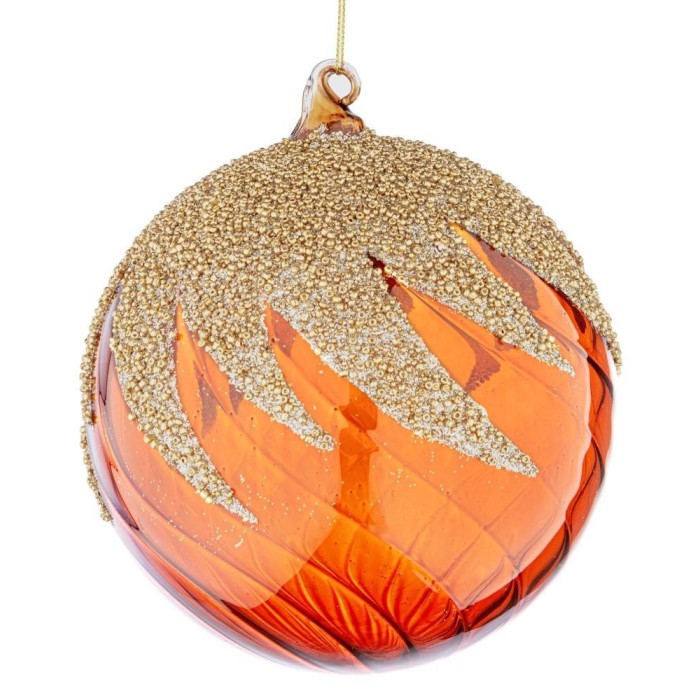 SFERA VETRO VORTEX MARRONE D.150